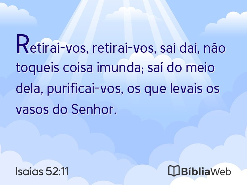 Isaías 52:11 em imagem para compartilhar
