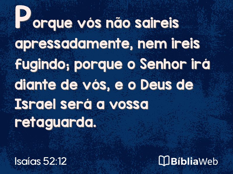 Isaías 52:12 em imagem para compartilhar