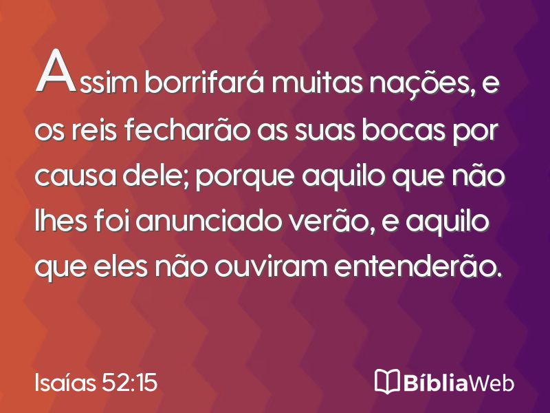 Isaías 52:15 em imagem para compartilhar