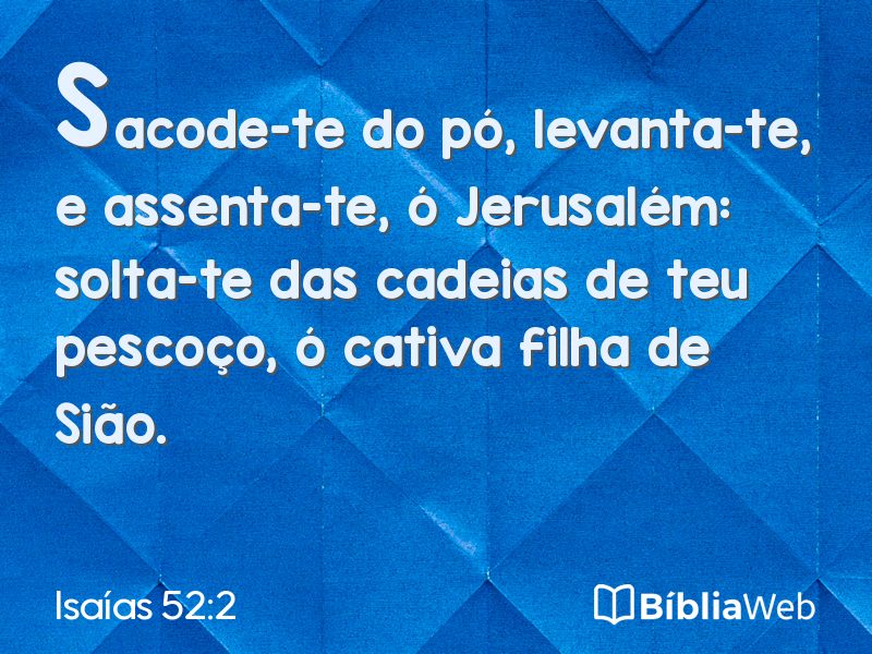 Isaías 52:2 em imagem para compartilhar