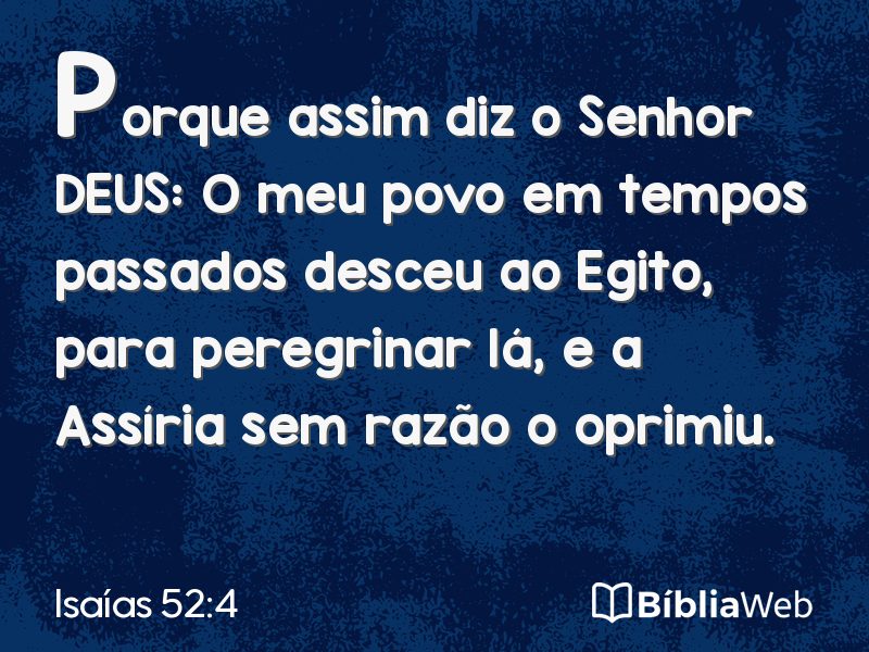 Isaías 52:4 em imagem para compartilhar