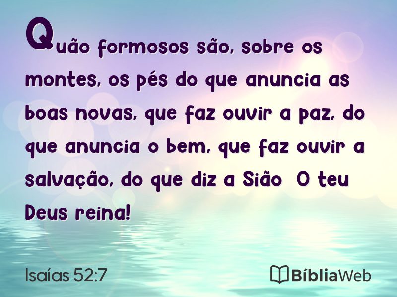Isaías 52:7 em imagem para compartilhar