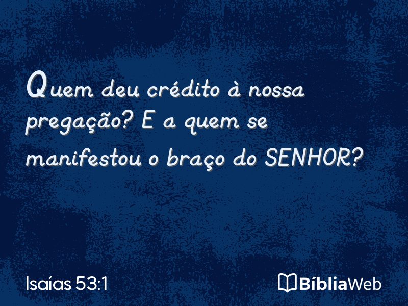 Isaías 53:1 em imagem para compartilhar