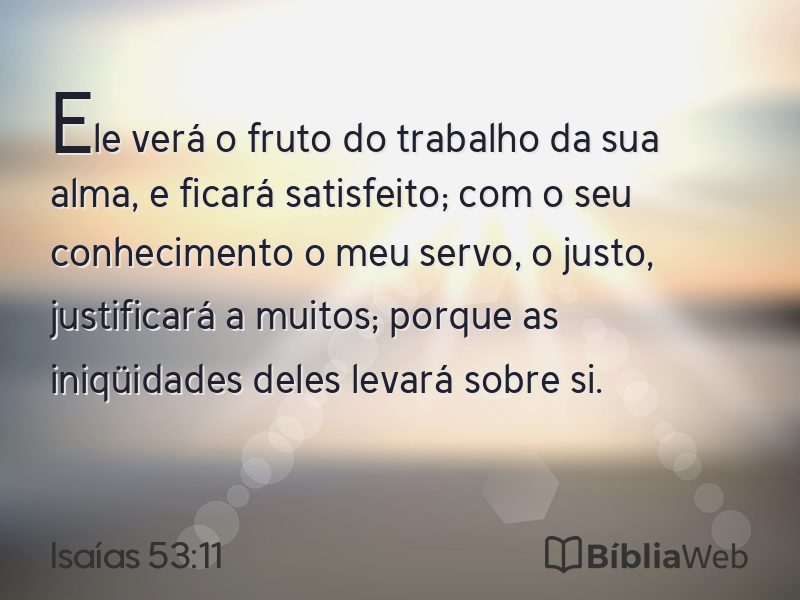Isaías 53:11 em imagem para compartilhar