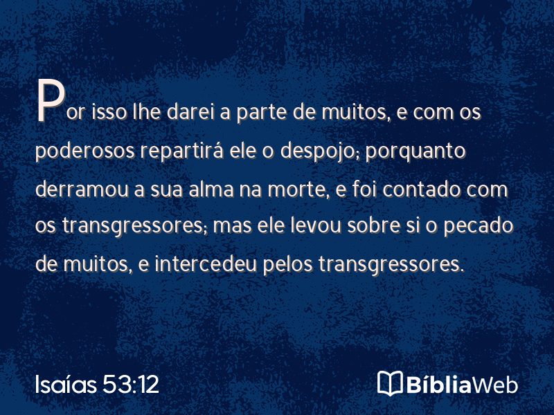 Isaías 53:12 em imagem para compartilhar