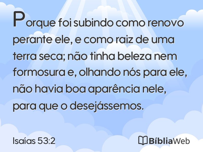 Isaías 53:2 em imagem para compartilhar
