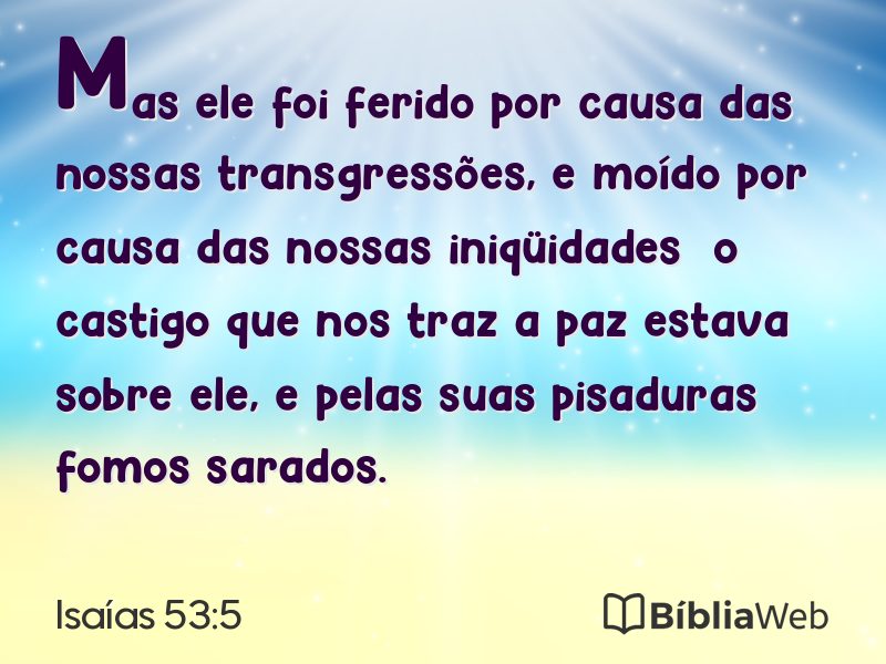 Isaías 53:5 em imagem para compartilhar