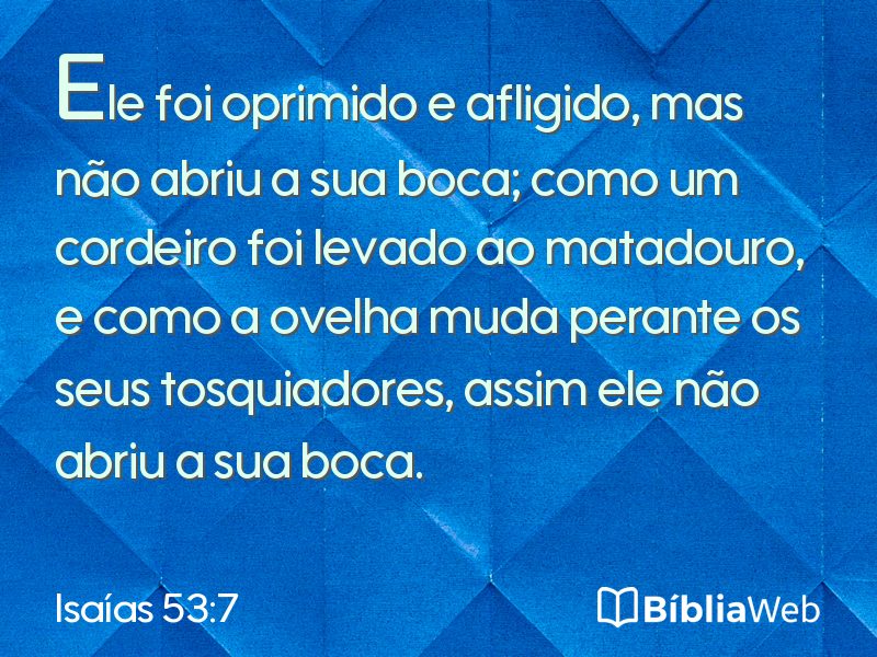Isaías 53:7 em imagem para compartilhar