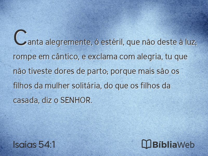 Isaías 54:1 em imagem para compartilhar