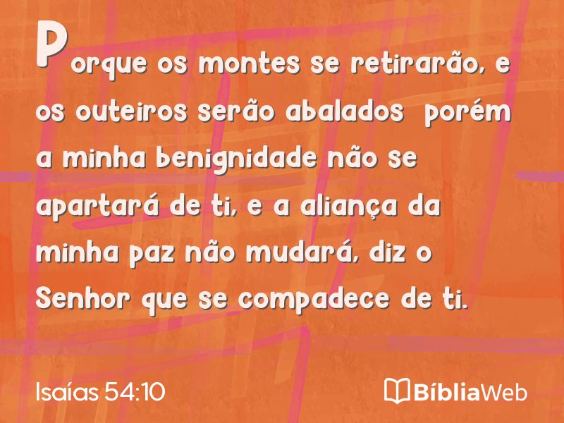 Isaías 54:10 em imagem para compartilhar