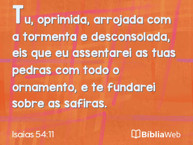 Isaías 54:11 em imagem para compartilhar