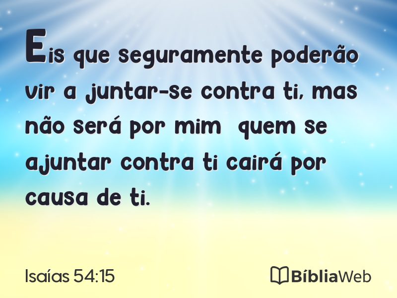 Isaías 54:15 em imagem para compartilhar