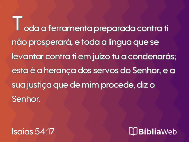 Isaías 54:17 em imagem para compartilhar