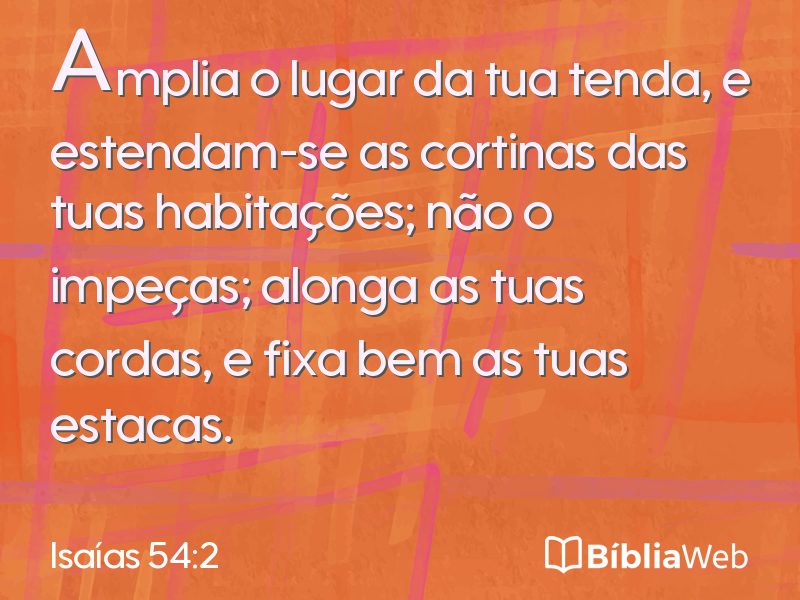 Isaías 54:2 em imagem para compartilhar
