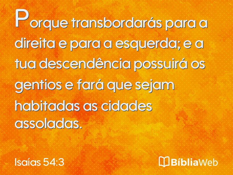 Isaías 54:3 em imagem para compartilhar