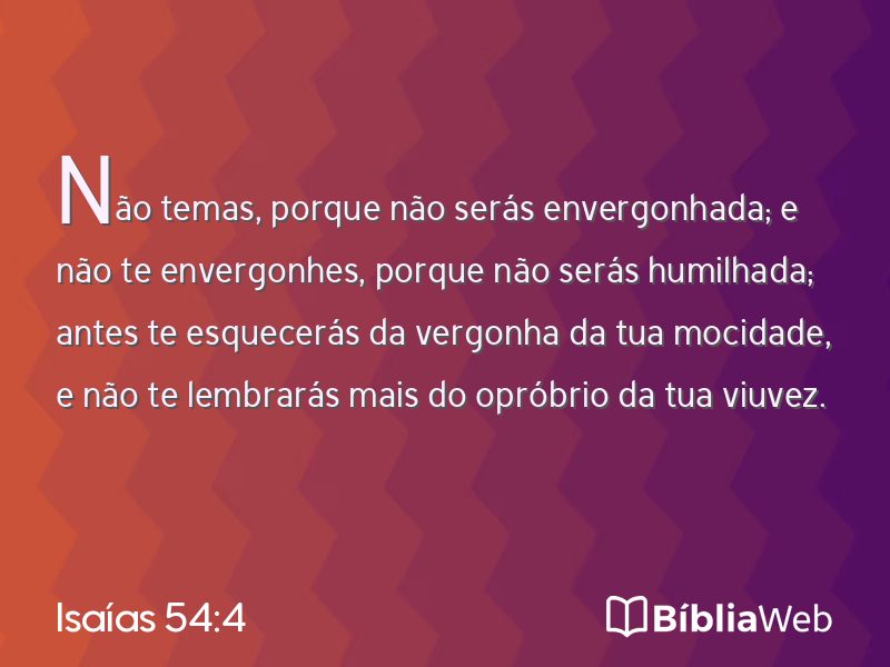 Isaías 54:4 em imagem para compartilhar