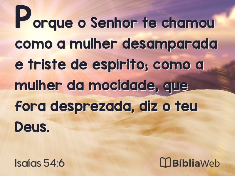 Isaías 54:6 em imagem para compartilhar