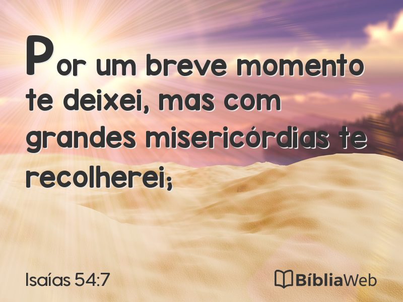Isaías 54:7 em imagem para compartilhar