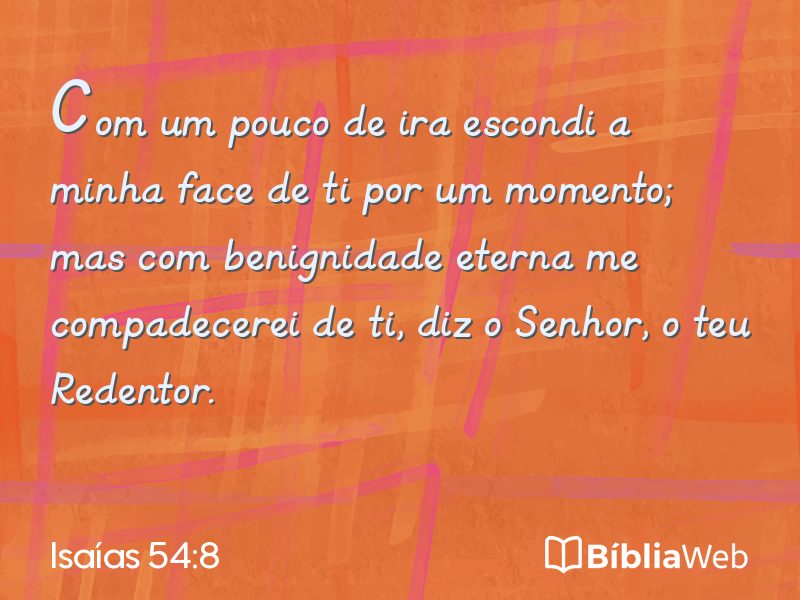 Isaías 54:8 em imagem para compartilhar