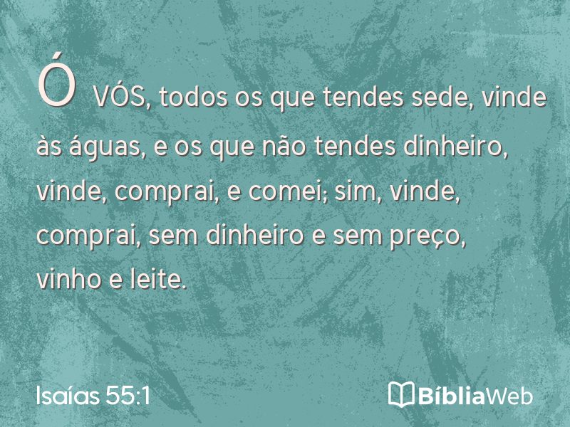 Isaías 55:1 em imagem para compartilhar