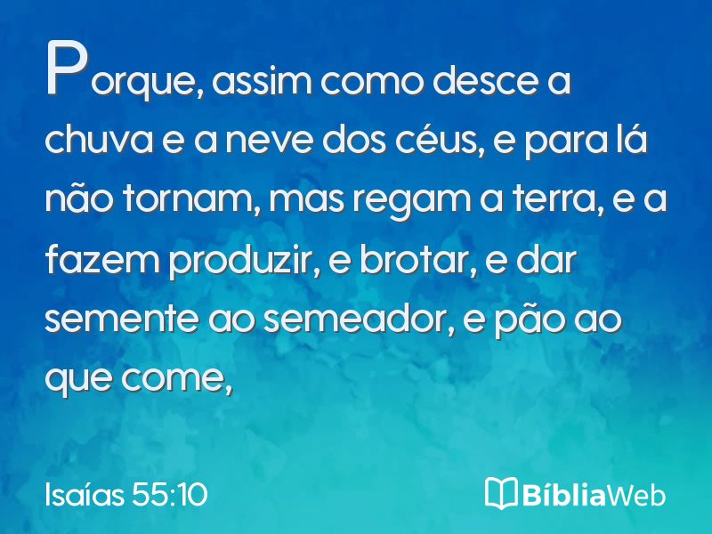 Isaías 55:10 em imagem para compartilhar