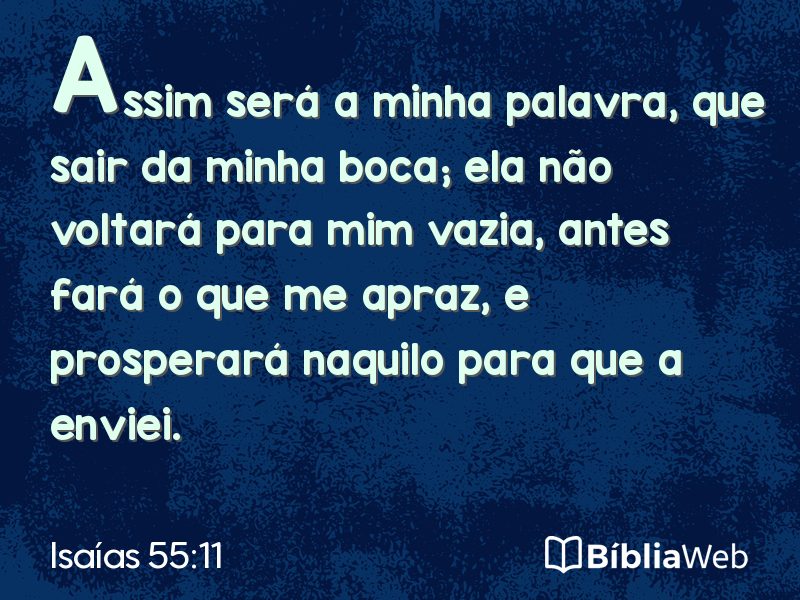 Isaías 55:11 em imagem para compartilhar