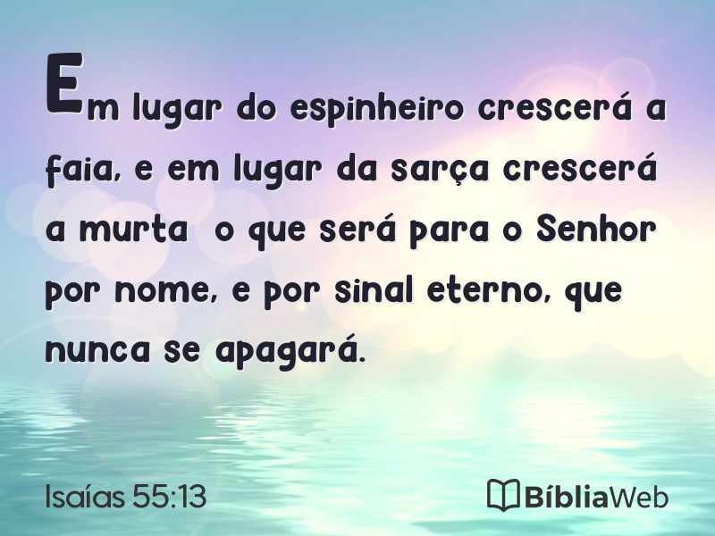 Isaías 55:13 em imagem para compartilhar