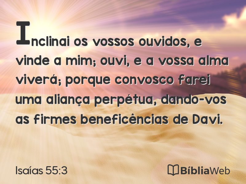 Isaías 55:3 em imagem para compartilhar