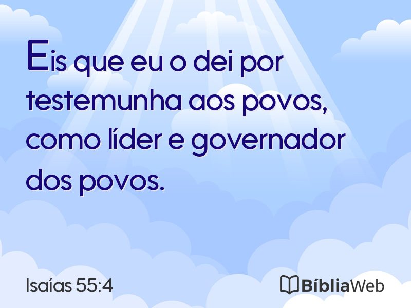 Isaías 55:4 em imagem para compartilhar
