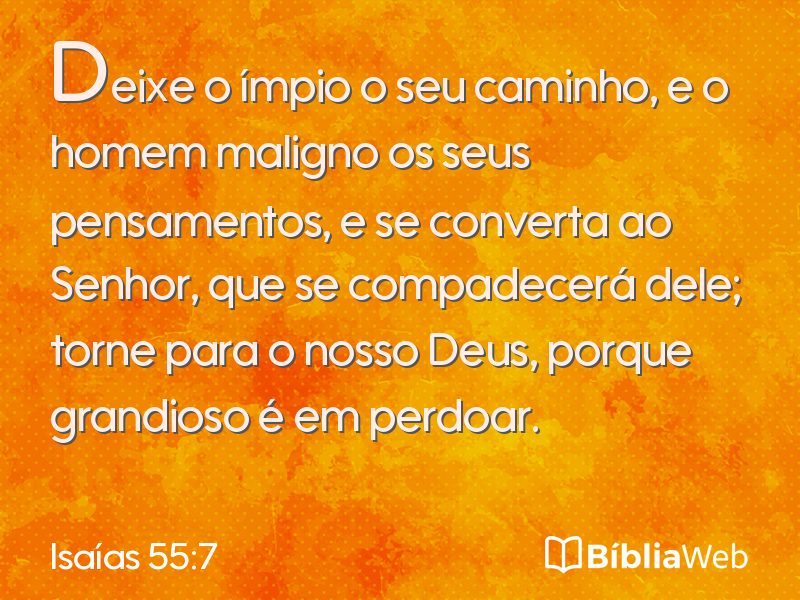 Isaías 55:7 em imagem para compartilhar
