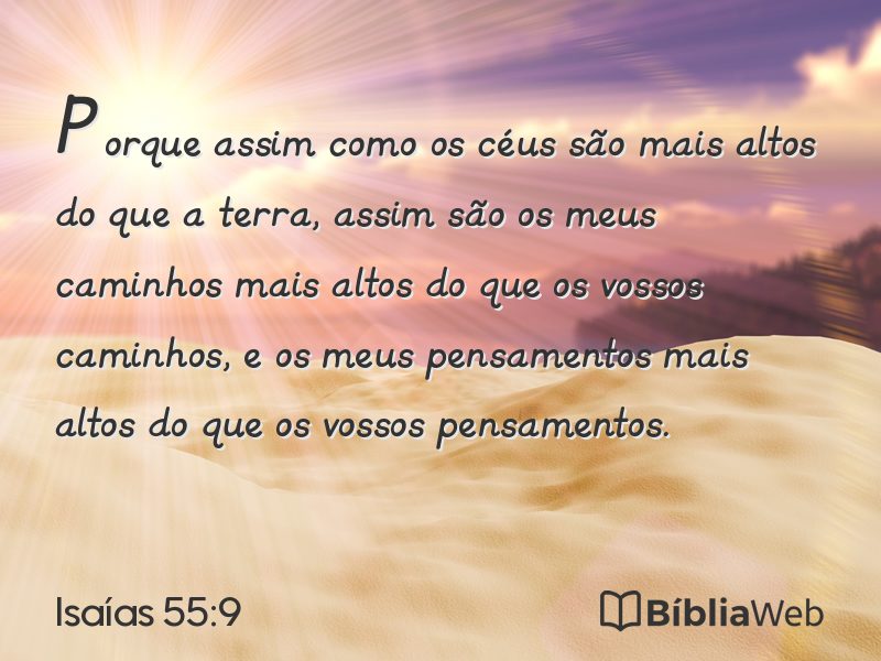 Isaías 55:9 em imagem para compartilhar