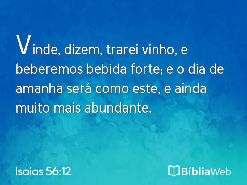 Isaías 56:12 em imagem para compartilhar