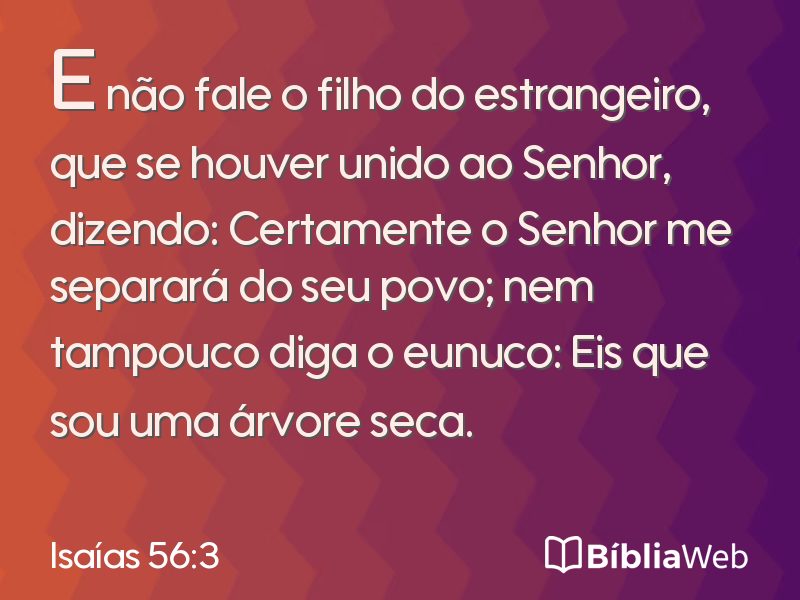 Isaías 56:3 em imagem para compartilhar