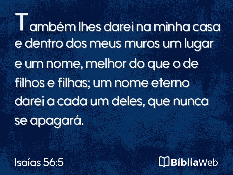 Isaías 56:5 em imagem para compartilhar