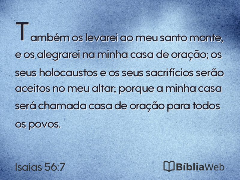Isaías 56:7 em imagem para compartilhar