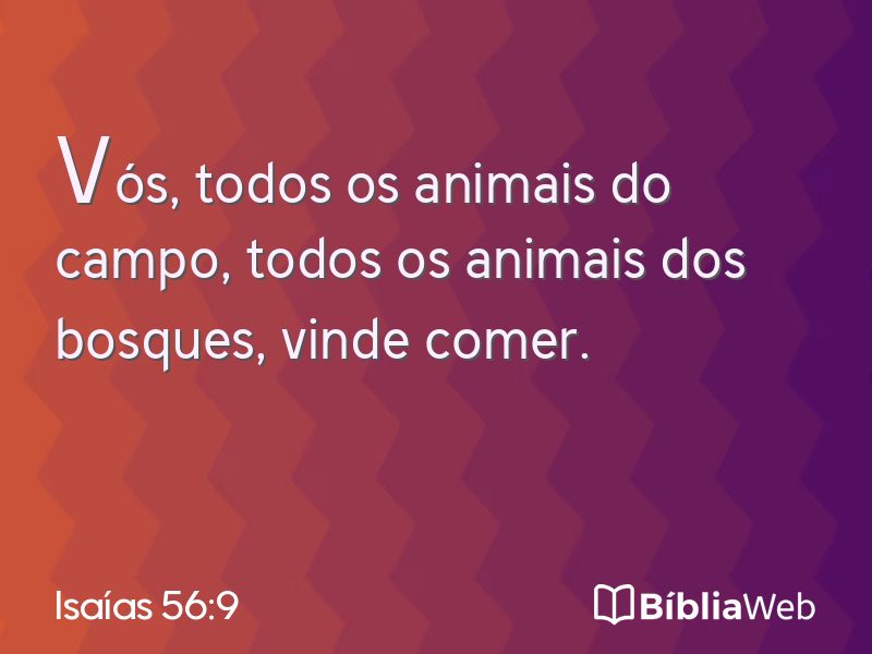 Isaías 56:9 em imagem para compartilhar