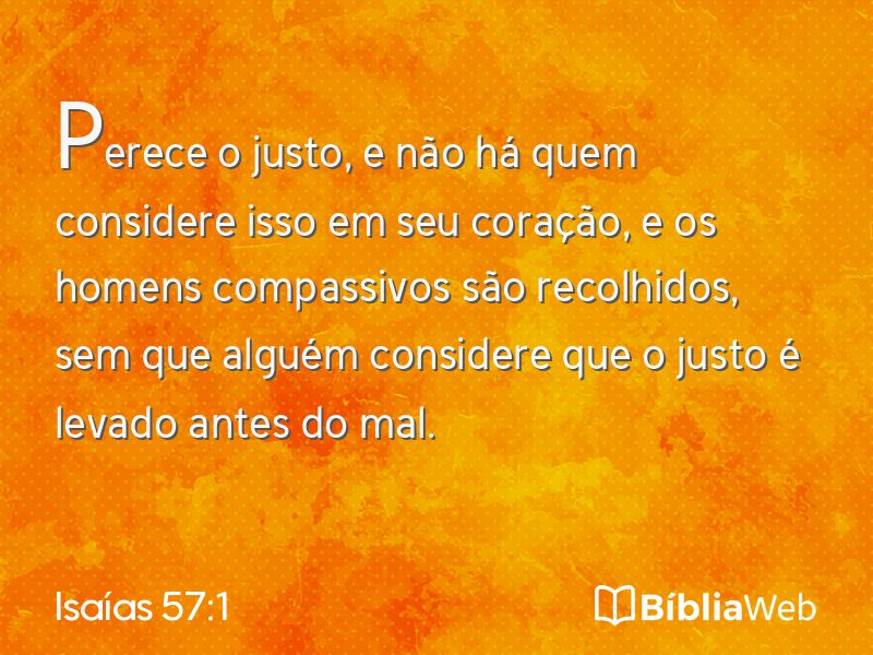 Isaías 57:1 em imagem para compartilhar