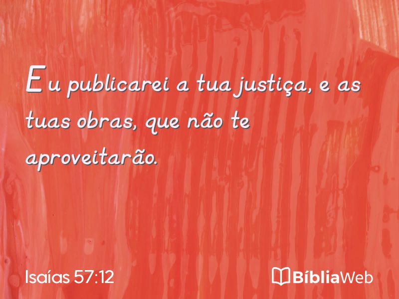 Isaías 57:12 em imagem para compartilhar