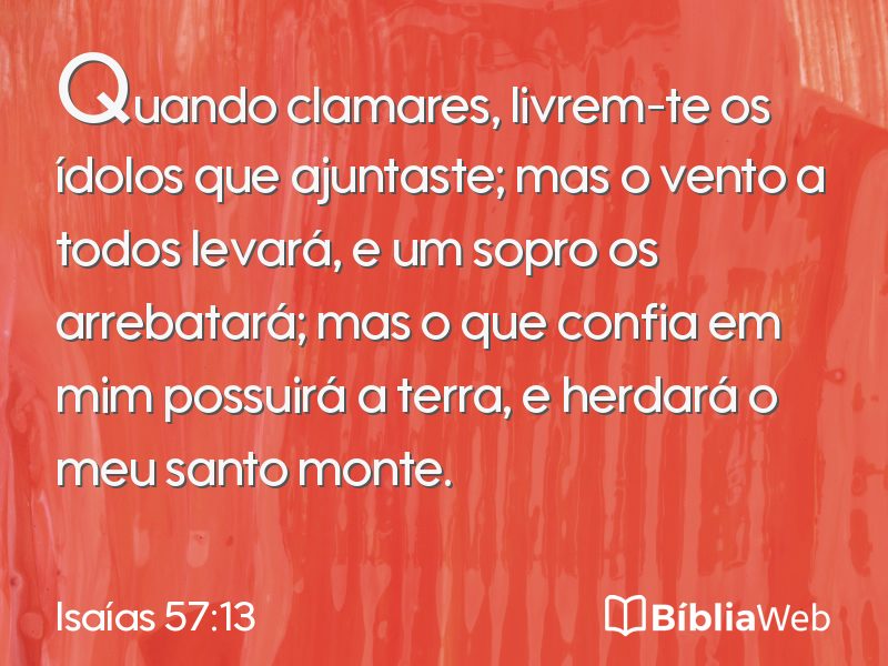Isaías 57:13 em imagem para compartilhar