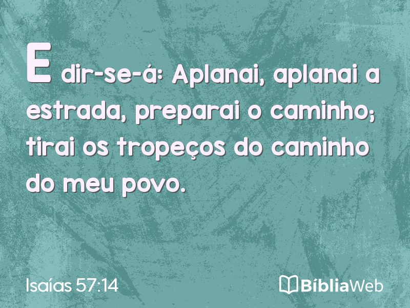 Isaías 57:14 em imagem para compartilhar
