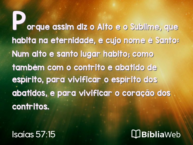 Isaías 57:15 em imagem para compartilhar