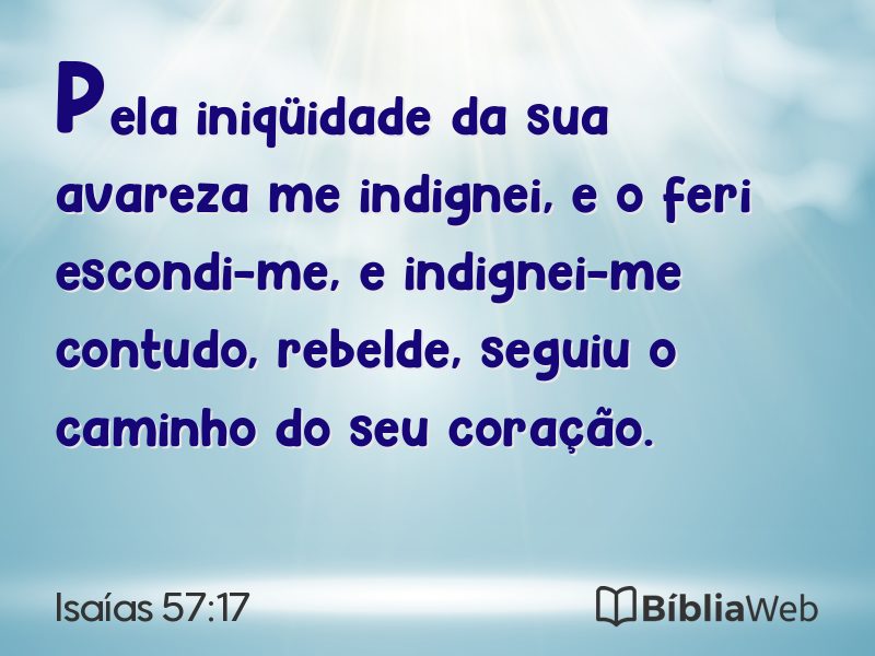 Isaías 57:17 em imagem para compartilhar