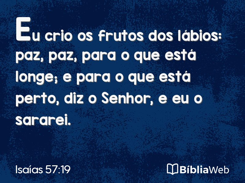 Isaías 57:19 em imagem para compartilhar