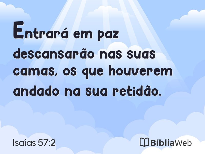 Isaías 57:2 em imagem para compartilhar