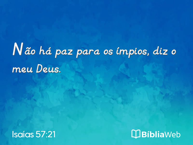 Isaías 57:21 em imagem para compartilhar