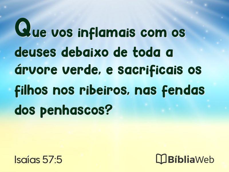Isaías 57:5 em imagem para compartilhar