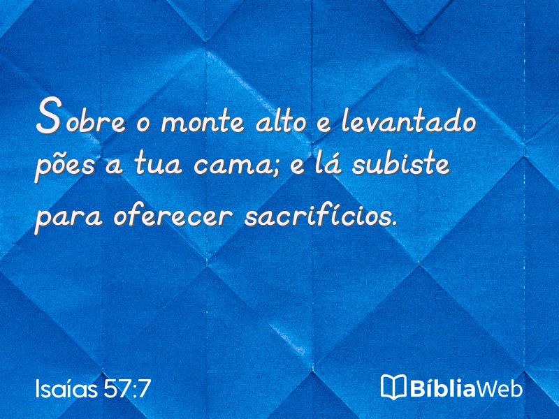 Isaías 57:7 em imagem para compartilhar