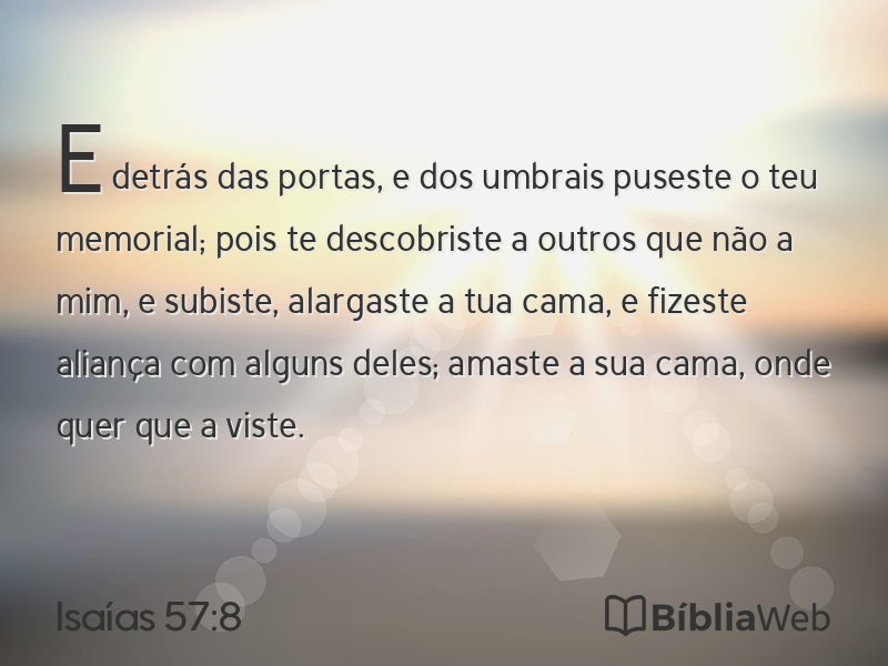 Isaías 57:8 em imagem para compartilhar