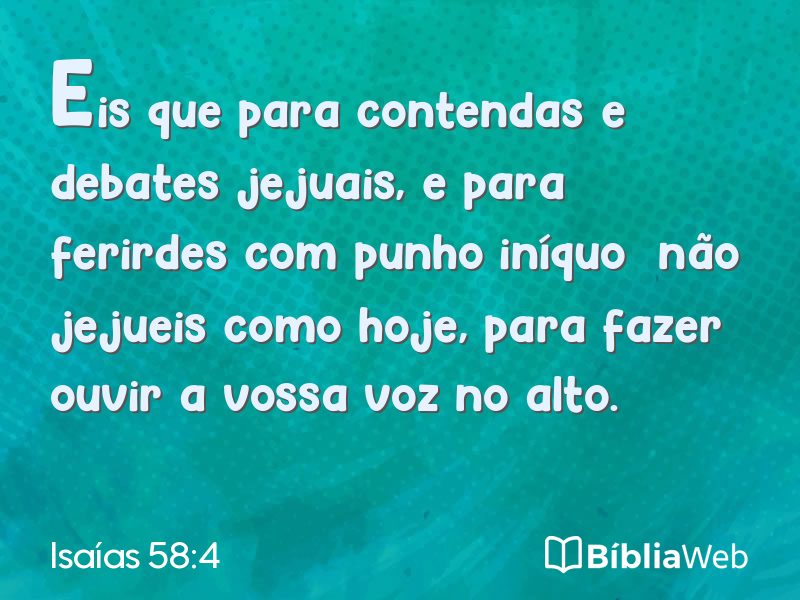 Isaías 58:4 em imagem para compartilhar