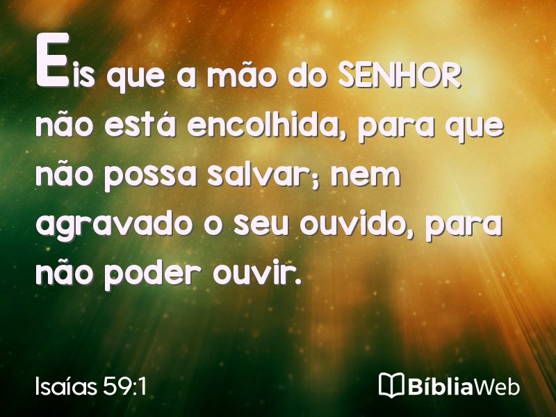 Isaías 59:1 em imagem para compartilhar